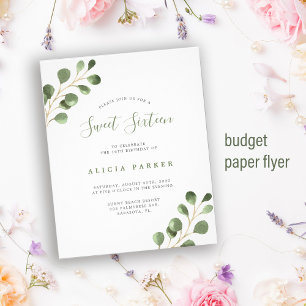 Flyer Invitación a fiesta de cumpleaños sencilla de Budg