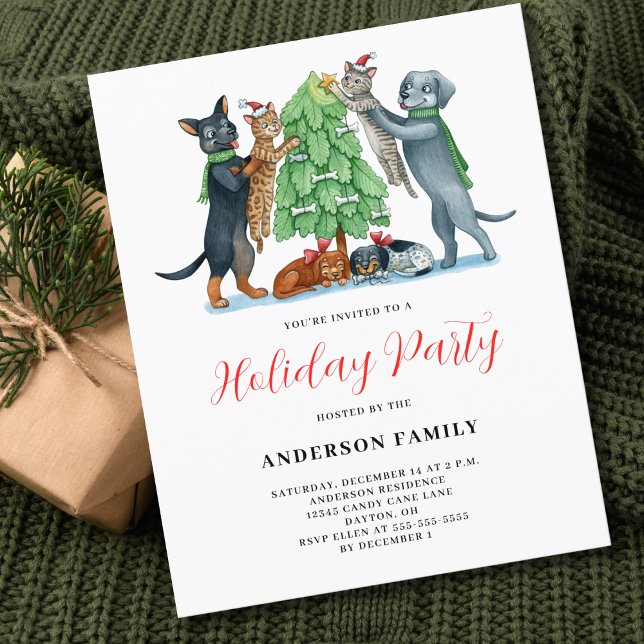 Flyer Invitación a fiesta de feriado para Navidades de p (Subido por el creador)