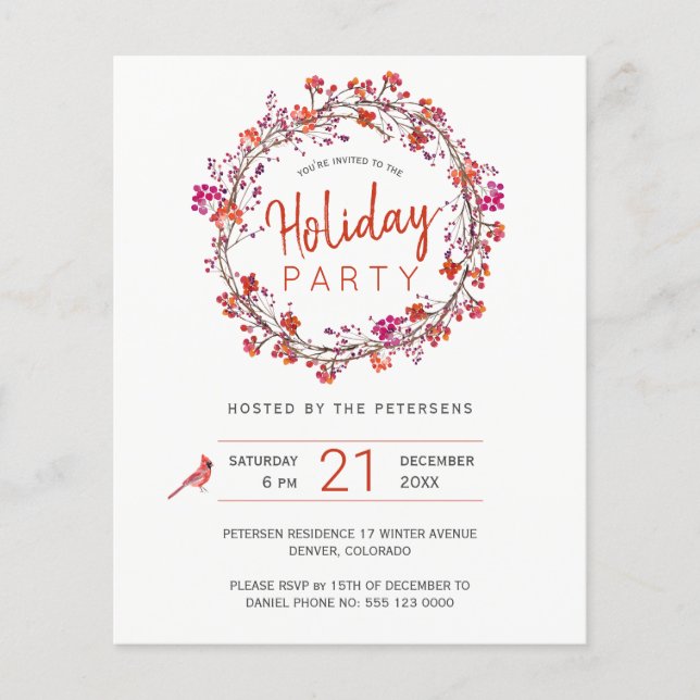 Flyer Invitación a fiesta de invierno para Navidades de  (Frente)