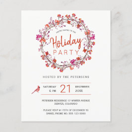 Flyer Invitación a fiesta de invierno para Navidades de