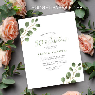 Flyer Invitación a fiesta elegante de 50 años