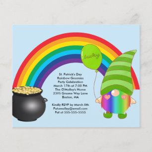 Flyer Invitación a Fiesta LGBT de Budget St Paddys Rainb