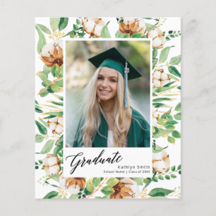 Flyer Invitación a graduación de fotografía de Eucalyptu