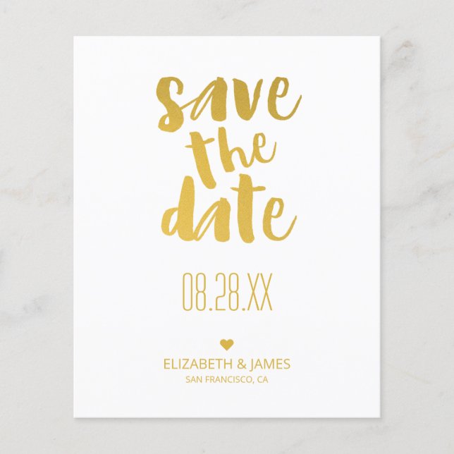 Flyer Invitación a guardar la fecha de la boda presupues (Frente)