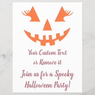 Flyer Invitación a Halloween de la Calabaza de Calabaza 