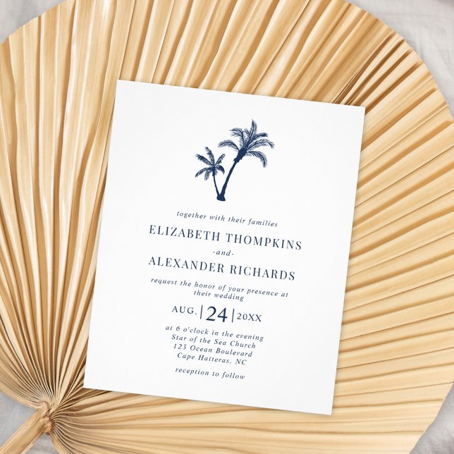 Flyer Invitación a la Boda Azul de la Marina de Palma Tr (Subido por el creador)