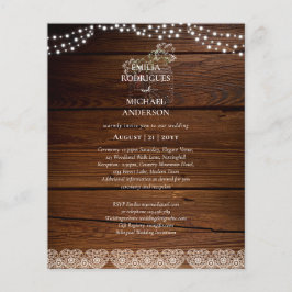 Flyer Invitación a la boda bilingüe de la Boda española 