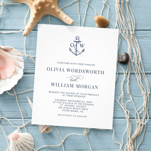 Flyer Invitación a la boda blanca de la Marina de Ancla  (Subido por el creador)