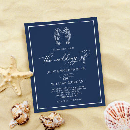 Flyer Invitación a la boda Blue Beach de la Marina Cabal