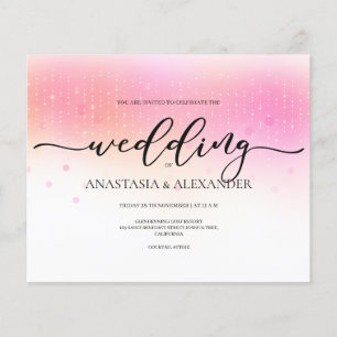 Flyer Invitación a la boda con cargo al presupuesto. Vol