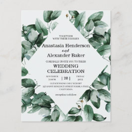 Flyer Invitación a la boda con elegancia en la naturalez
