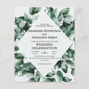 Flyer Invitación a la boda con elegancia en la naturalez