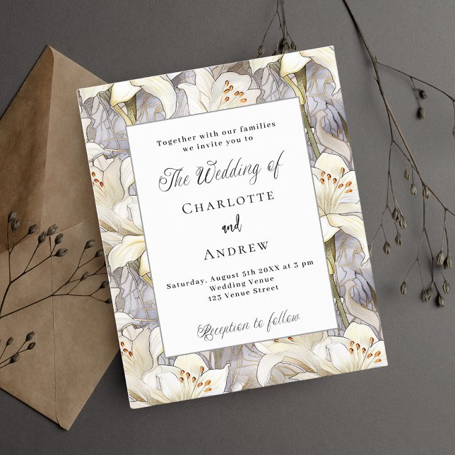 Flyer Invitación a la boda con presupuesto de plata de l (Subido por el creador)