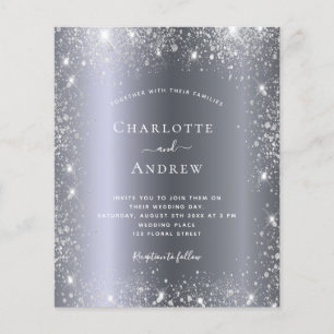 Flyer Invitación a la boda con presupuesto de polvo de p