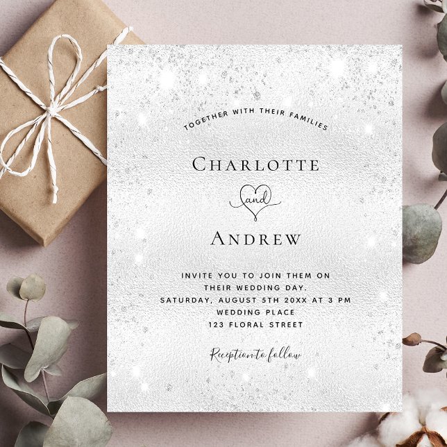 Flyer Invitación a la boda con presupuesto de polvo de p (Subido por el creador)