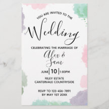 Invitación a la boda de acuarela del Boho Pastel