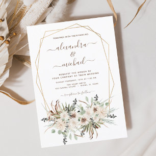 Flyer Invitación a la boda de Boho Grass Boho de Budget