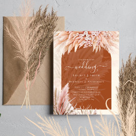 Flyer Invitación a la boda de BOHO Pampas
