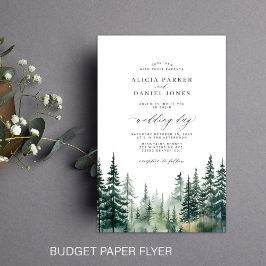 Flyer Invitación a la boda de destino de montaña de pres