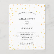 Invitación a la boda de fondo blanco