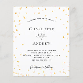 Flyer Invitación a la boda de fondo blanco