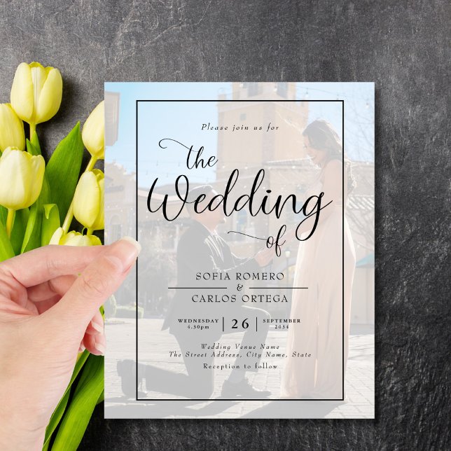 Flyer Invitación a la boda de fotos con guión de presupu (Subido por el creador)