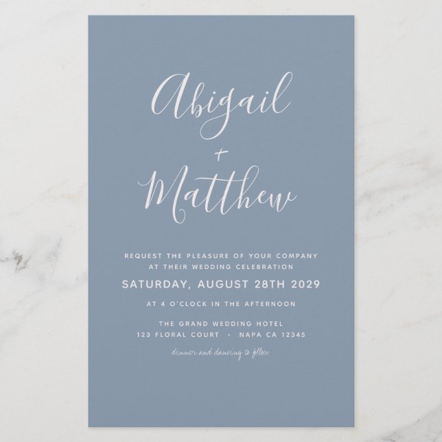 Flyer Invitación a la boda de fotos contemporánea de Dus (Frente)