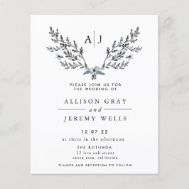 Flyer Invitación a la boda de invierno con escarcha | Pr