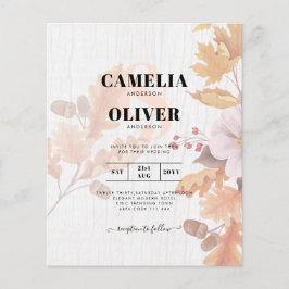 Flyer Invitación a la boda de la caída de LeahG Terracot