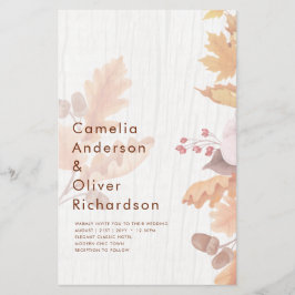 Flyer Invitación a la boda de la caída de LeahG Terracot