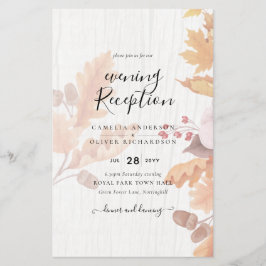 Flyer Invitación a la boda de la caída de LeahG Terracot