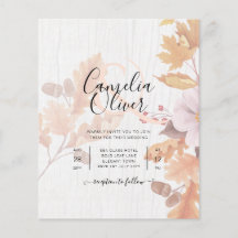 Invitación a la boda de la caída de LeahG Terracot