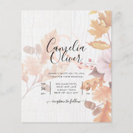 Flyer Invitación a la boda de la caída de LeahG Terracot