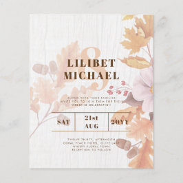 Flyer Invitación a la boda de la caída de LeahG Terracot