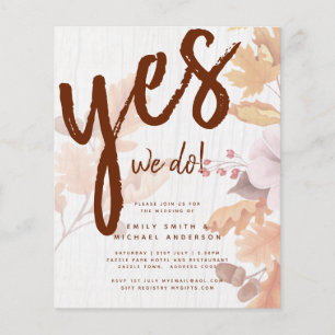 Flyer Invitación a la boda de la caída de LeahG Terracot