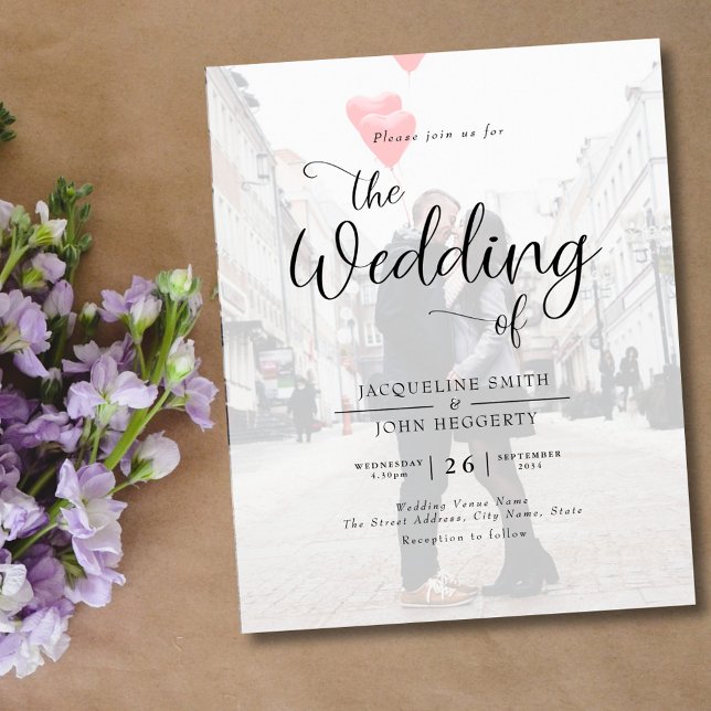 Flyer Invitación a la boda de la foto del presupuesto (Subido por el creador)