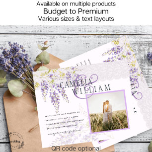 Flyer Invitación a la boda de la histeria de la Wisteria