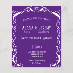 Flyer Invitación a la boda de la judía Swirl