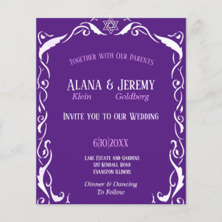 Flyer Invitación a la boda de la judía Swirl