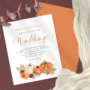 Flyer Invitación a la boda de las calabazas de valor caí