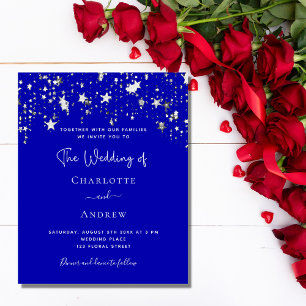 Flyer Invitación a la boda de las estrellas reales de pl