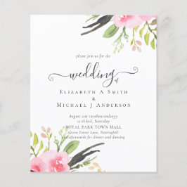 Flyer Invitación a la boda de menor presupuesto con oliv