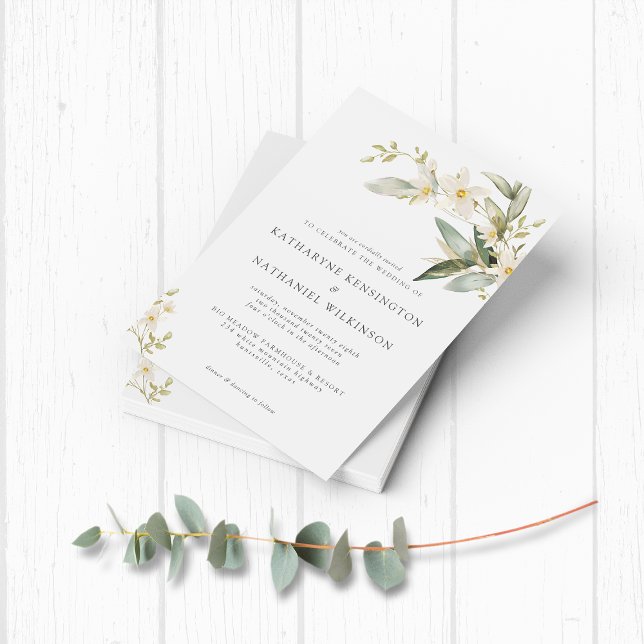 Flyer Invitación a la boda de PAPER Wildflower Greenery (Subido por el creador)