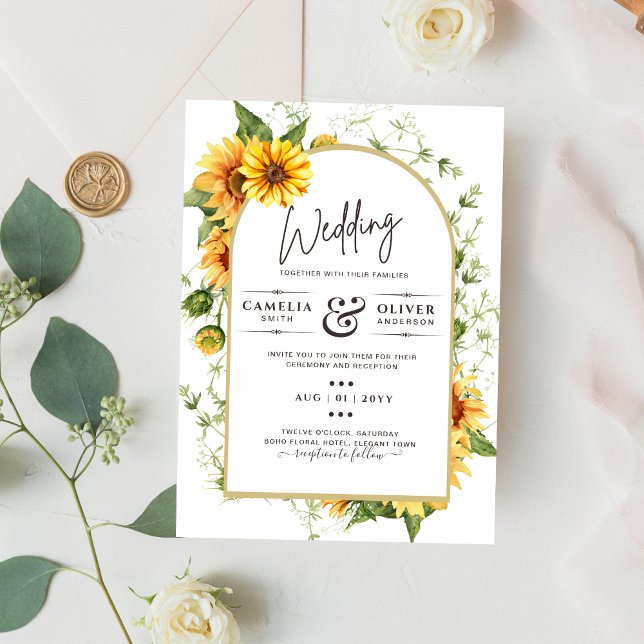 Flyer Invitación a la boda de presupuesto Flores Rústica (Subido por el creador)
