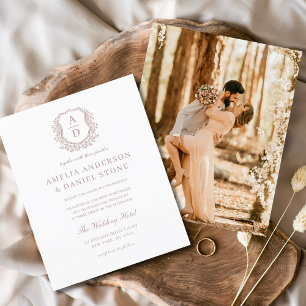 Flyer Invitación a la boda de Rosa Escudo de presupuesto