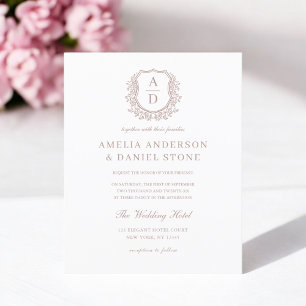 Flyer Invitación a la boda de Rosa Escudo de presupuesto