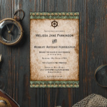 Invitación a la boda de Steampunk Vintage con pres