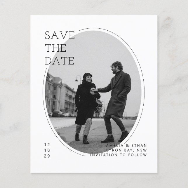 Flyer invitación a la boda de un arco moderno (Frente)