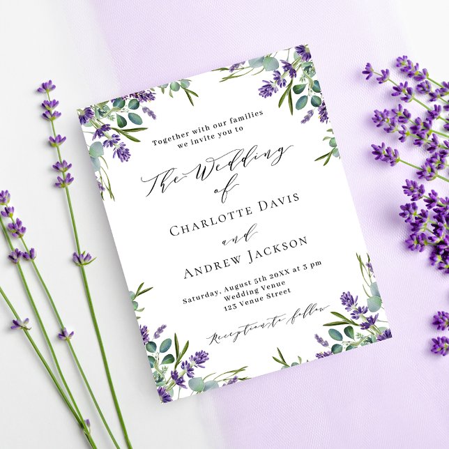 Flyer Invitación a la boda de un presupuesto de flores d (Subido por el creador)
