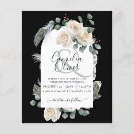 Flyer Invitación a la boda del Arco de Rosas Blancas con